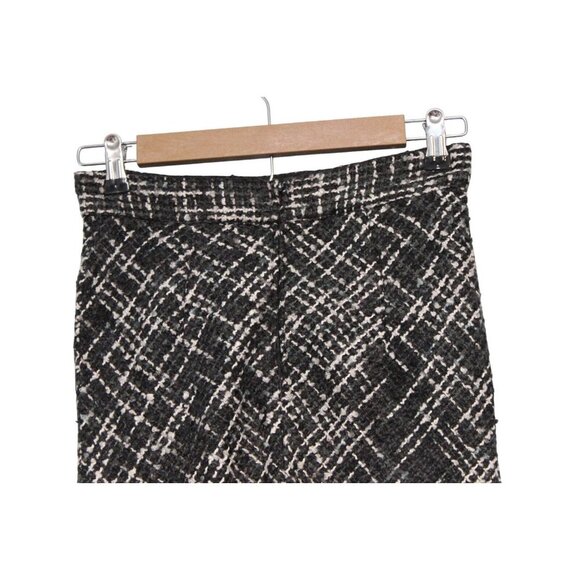 ModCloth Midi A-Line Skirt Size Small Tweed Flare Academia Fringe Preppy - Picture 8 of 12